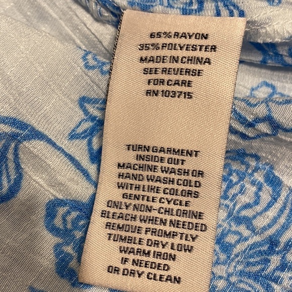 G womens Nanette floral casual long sleeve button up regular size shirt XL - Picture 4 of 4